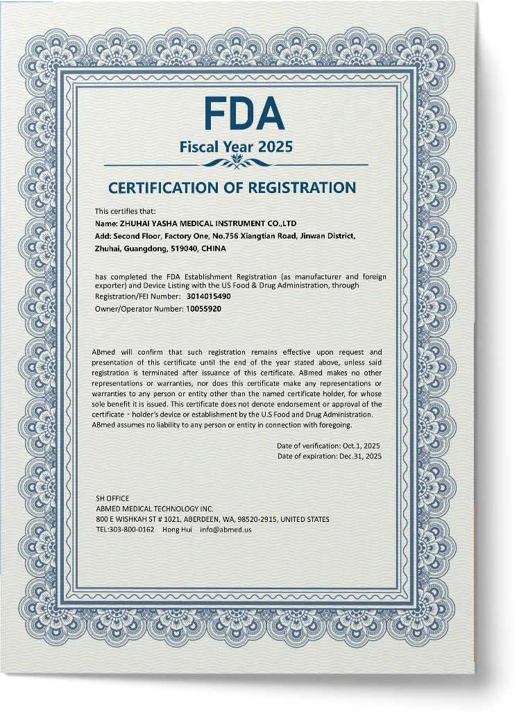 YASHA ZQ-II FDA Certificate 202504 udpate_1